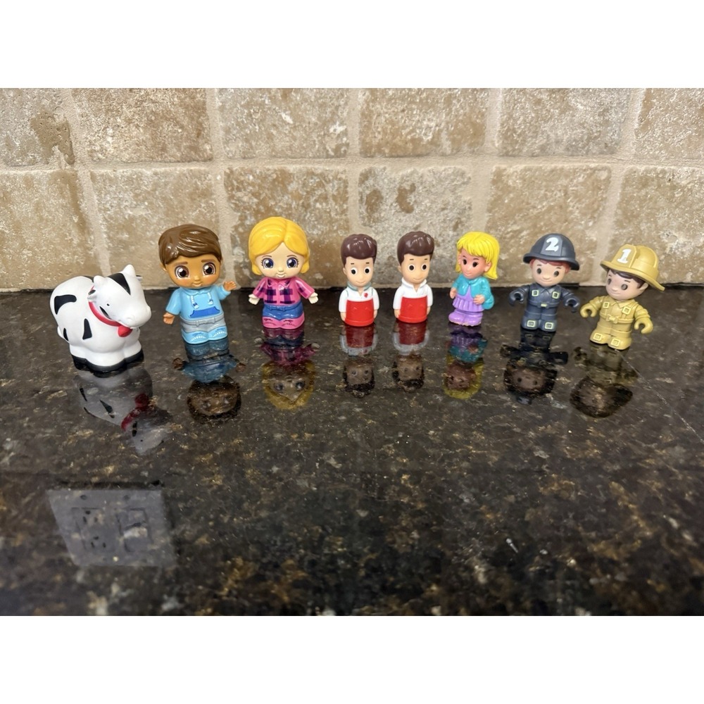 Mixed Toy Lot 9 Figures Paw Patrol Finger Puppets Ryder Firemen VTech Toot Toot